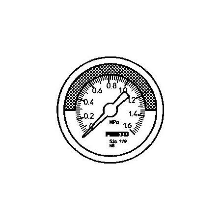 Festo Pressure Gauge MA-40-1, 6-R1/8-MPA-E-RG MA-40-1,6-R1/8-MPA-E-RG